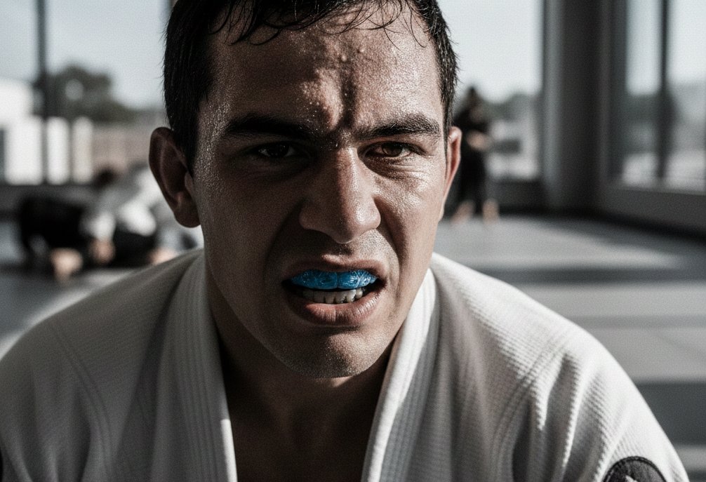 Best Bjj Mouthguards: Blue mouthguard for jiu jitsu training
