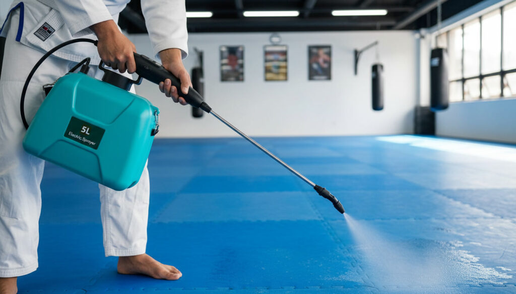 Best BJJ hygiene gear to keep gym clean - disinfectant sprayer